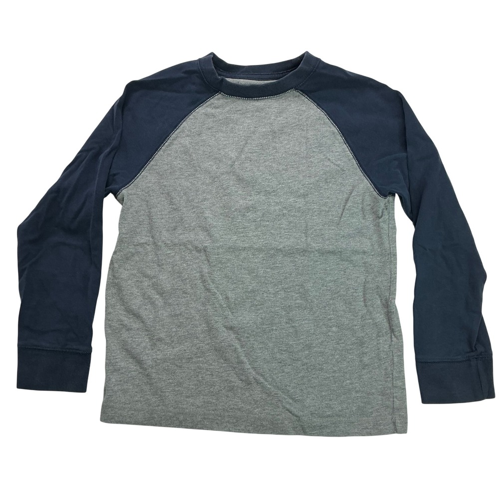 Urban Pipeline Gray Navy Raglan Baseball Shirt Kids Small Long Sleeve 1448GRD